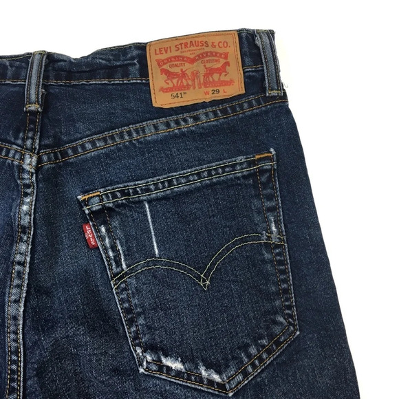 SH99 Levi’s 541 Distressed Denim Jean Shorts 29 - Picture 5 of 6